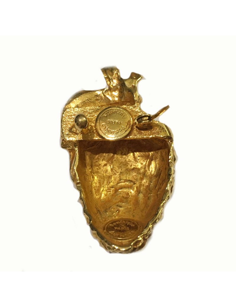 Broche "pomme de pin DOMINIQUE AURIENTIS  dorée