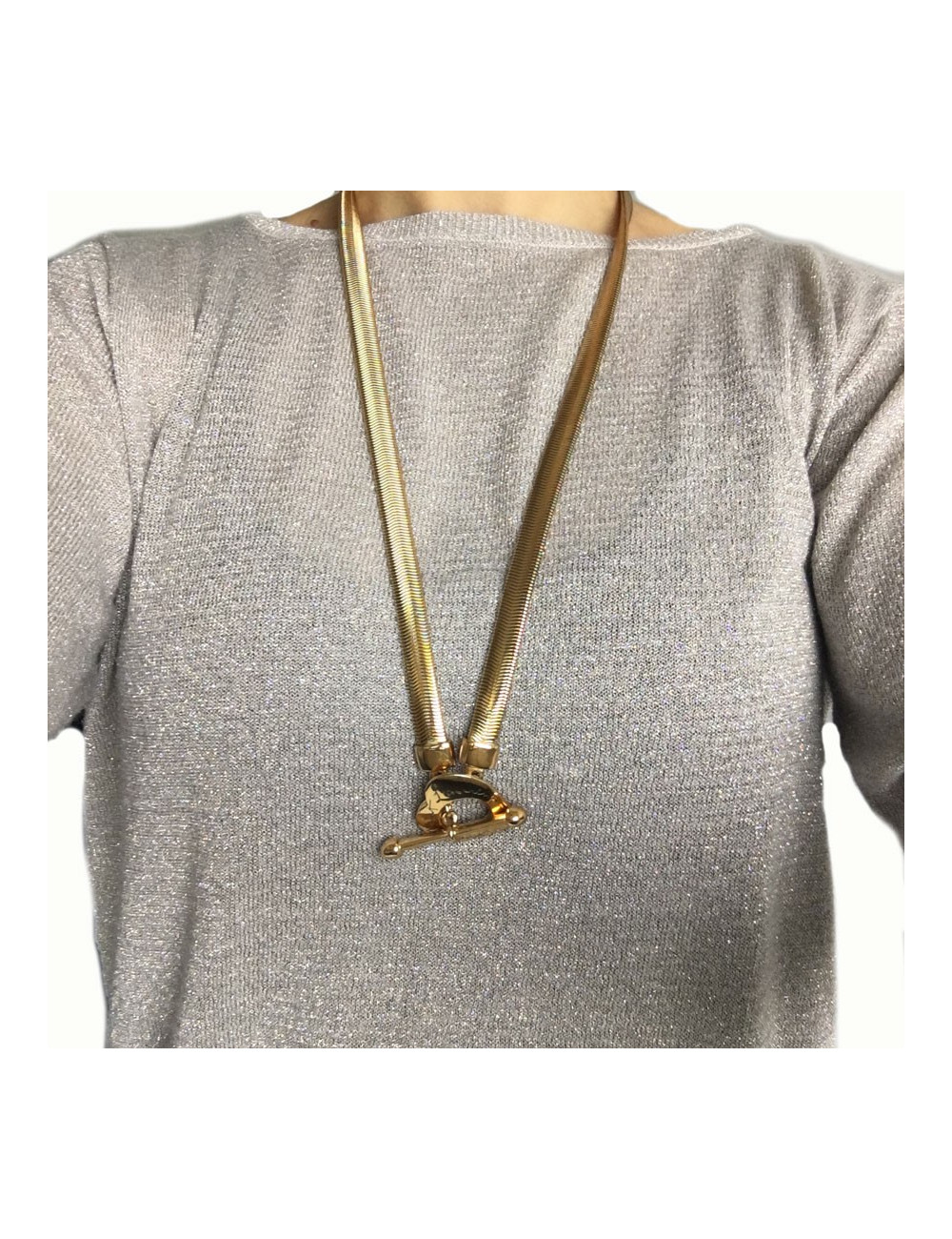 Belt YVES SAINT LAURENT mesh vintage snake