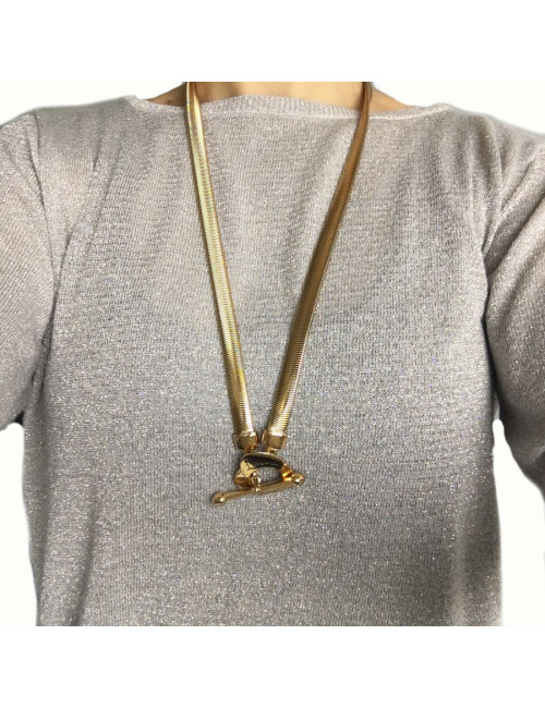 Belt YVES SAINT LAURENT mesh vintage snake