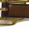 Belt HERMES leather Burgundy box Vintage