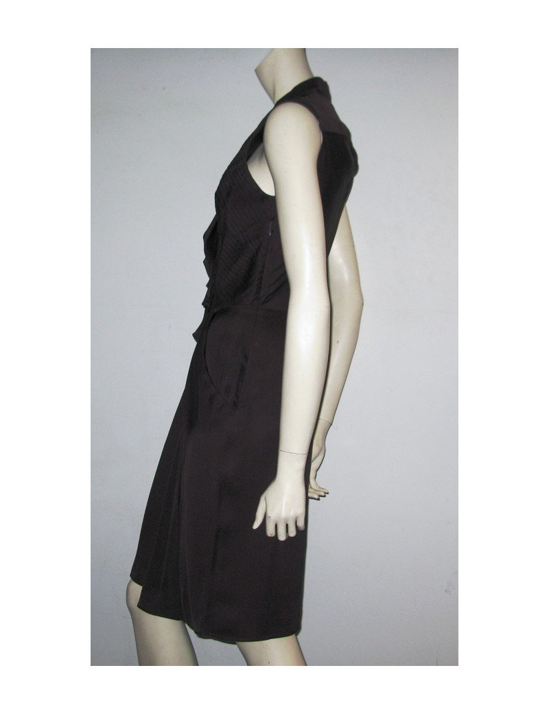 Robe en soie aubergine CELINE