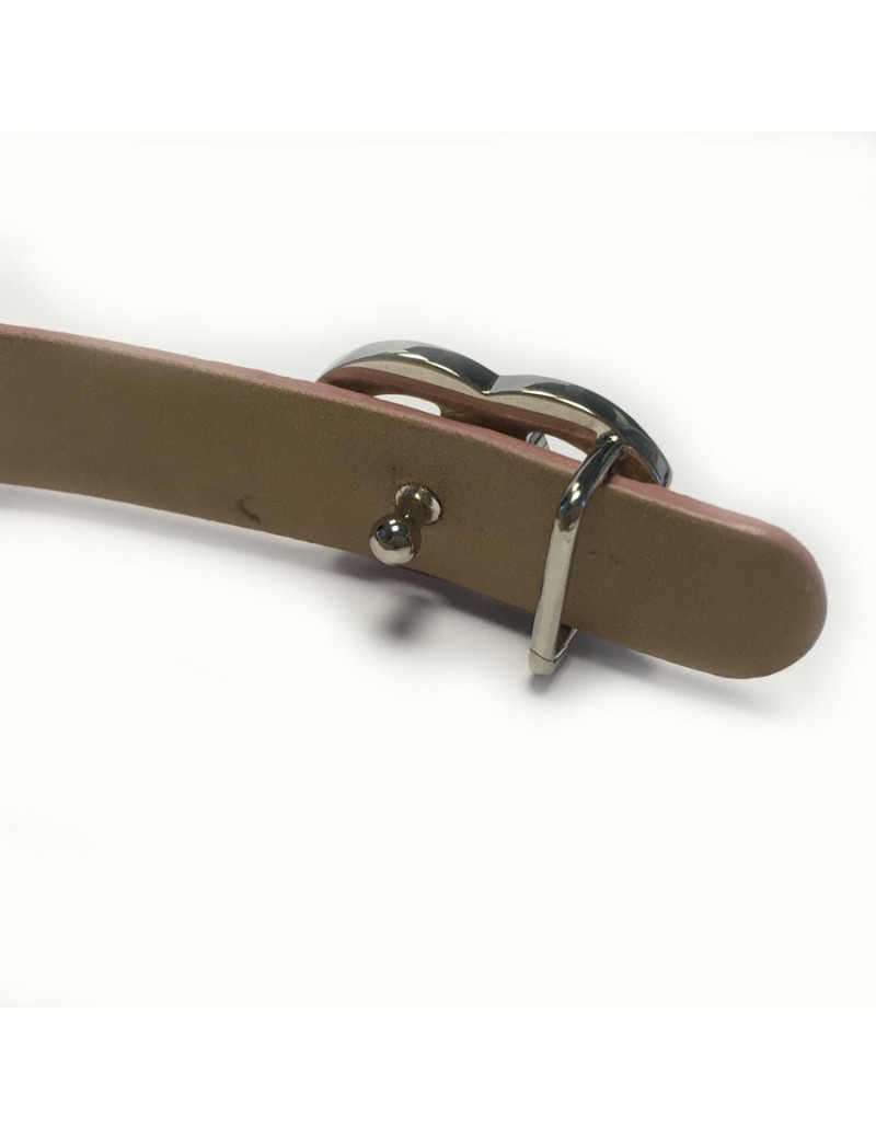 Ceinture CHANEL en cuir rose