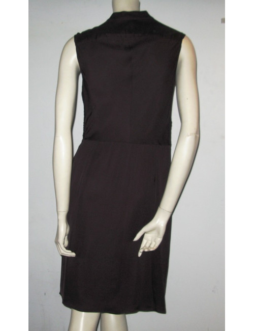 Robe en soie aubergine CELINE