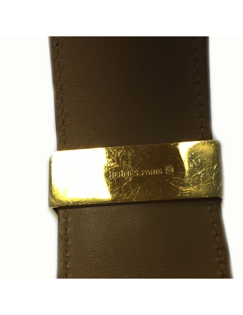 Belt HERMES Medor T 68 gold