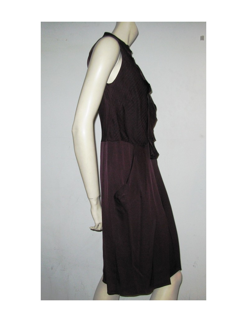 Robe en soie aubergine CELINE