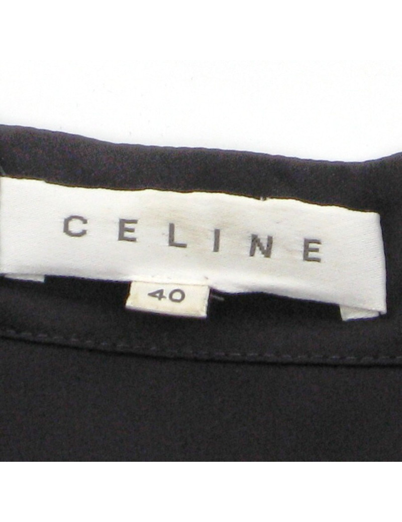 Robe en soie aubergine CELINE