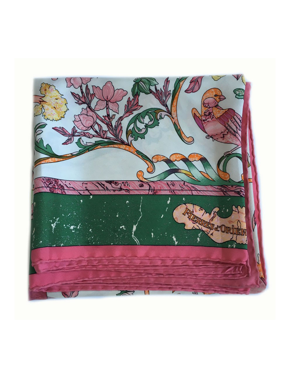 Carré HERMES "Pierres d'Orient et d'Occident" en soie