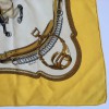 AUCTION square HERMES "Recovery" in yellow silk