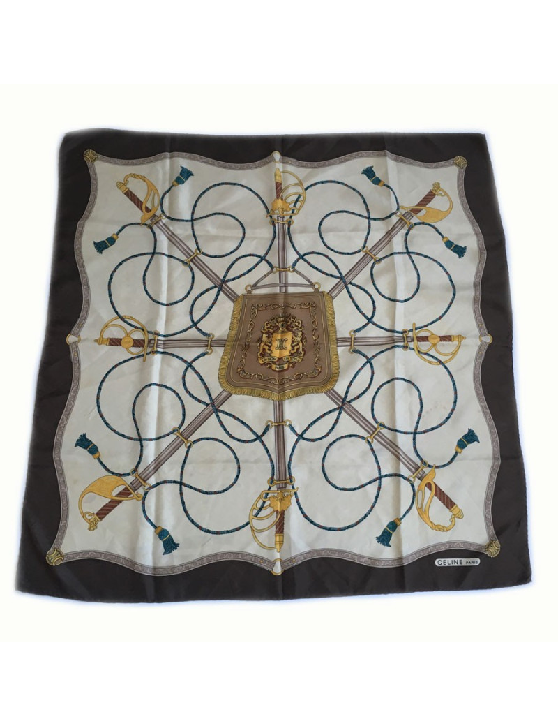  Foulard CELINE "Un nom, un style" en soie
