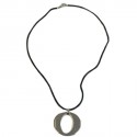 DIOR pendant silver on black cord