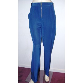 Carrot pants in blue silk CELINE