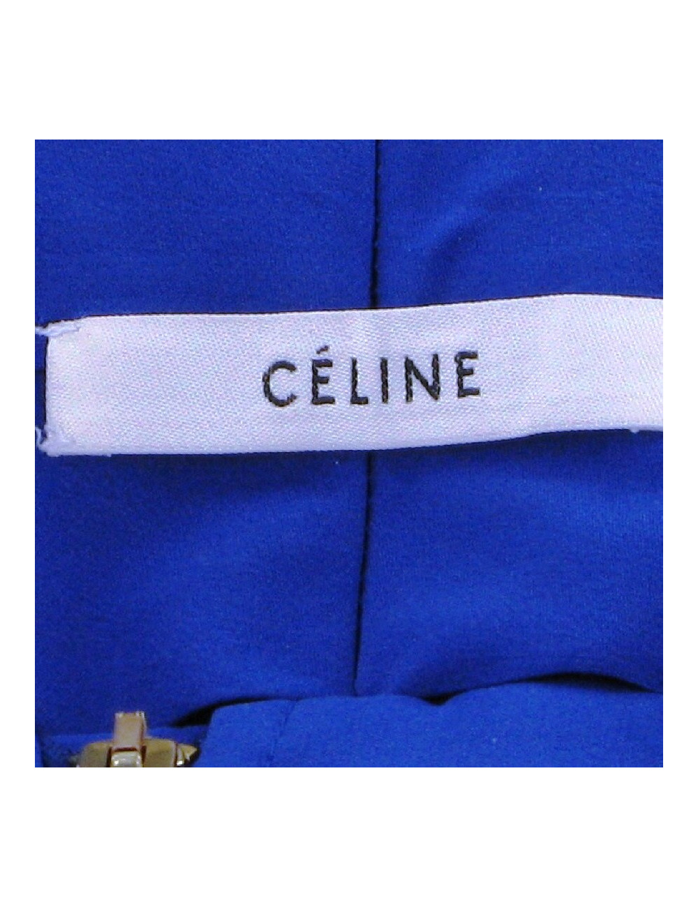 Pantalon carotte en soie bleue CELINE