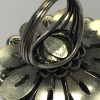 Ring Marguerite LANVIN T55 silver metal and rhinestones