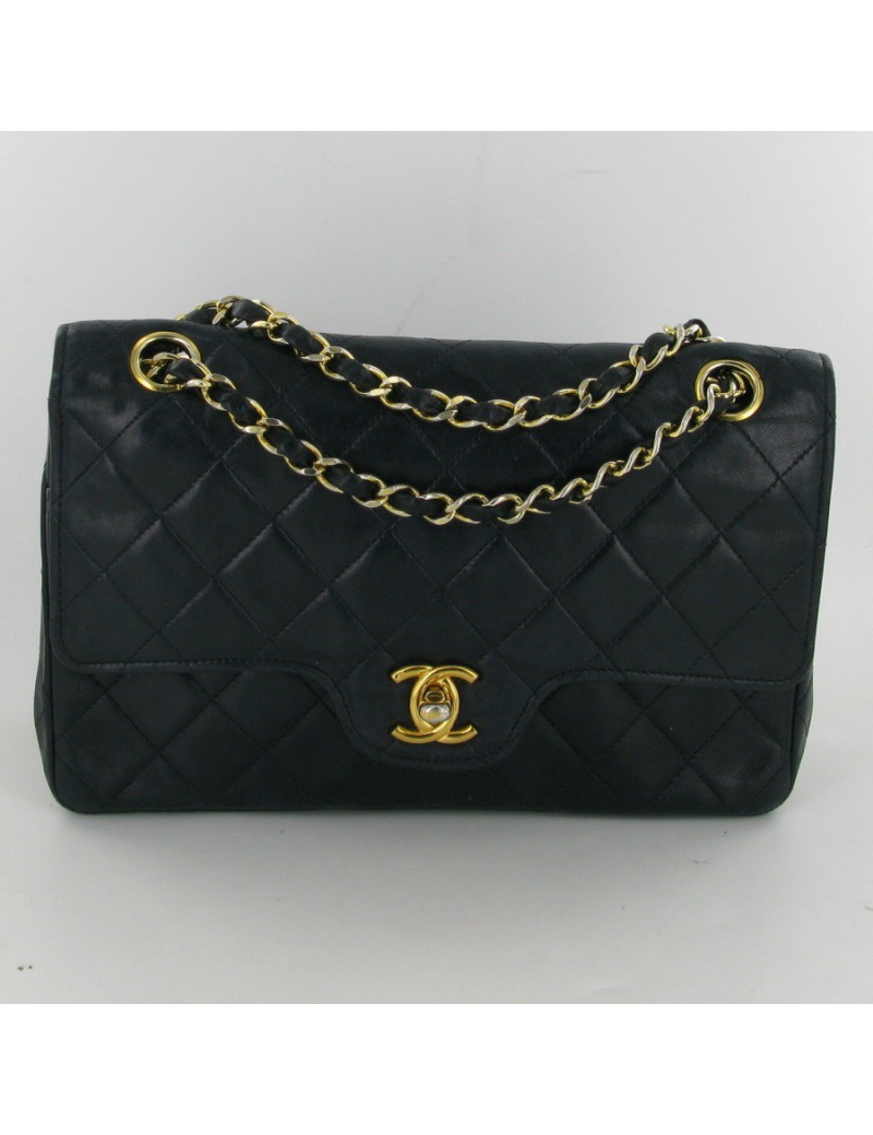 Sac vintage cuir noir CHANEL