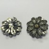 LANVIN clips in silver metal and rhinestone earrings