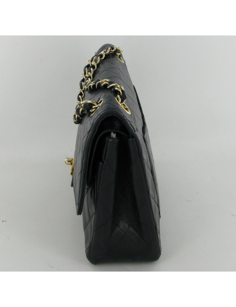 Sac vintage cuir noir CHANEL