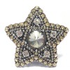Star in silver and white and gold rhinestone ring LANVIN T55