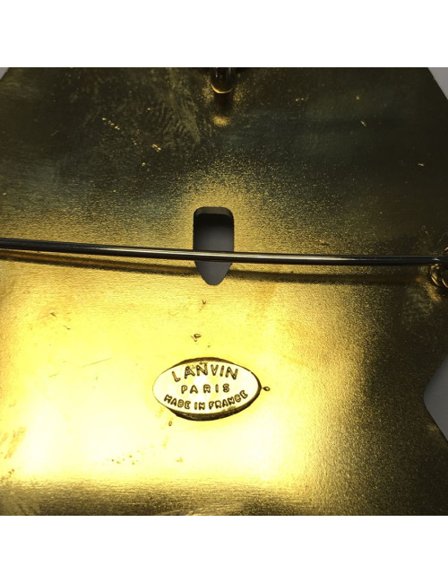 Sautoir LANVIN pendentif broche 8 en strass 