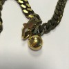 LANVIN pin 8 rhinestone pendant necklace