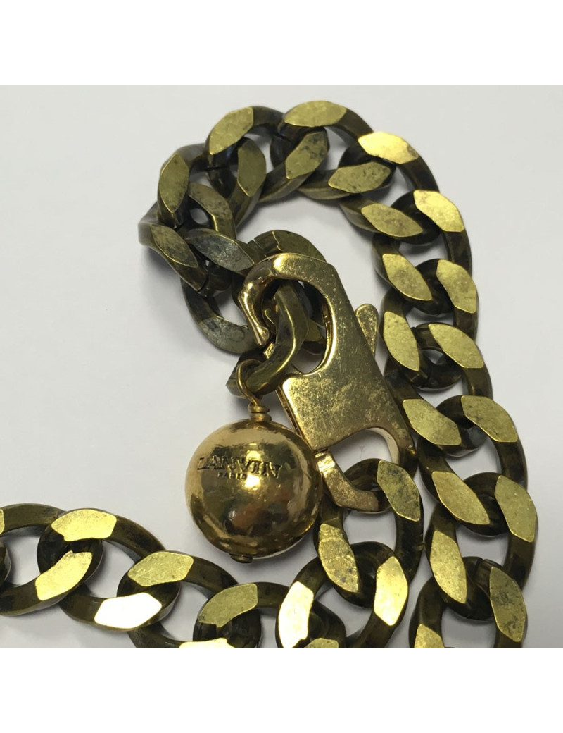 LANVIN pendant brooch '7' in rhinestone necklace