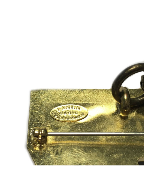 Sautoir LANVIN pendentif broche 7 en strass 