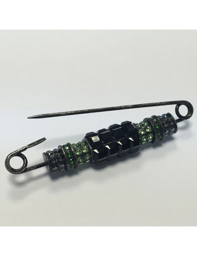 LANVIN multicolor rhinestones pin brooch