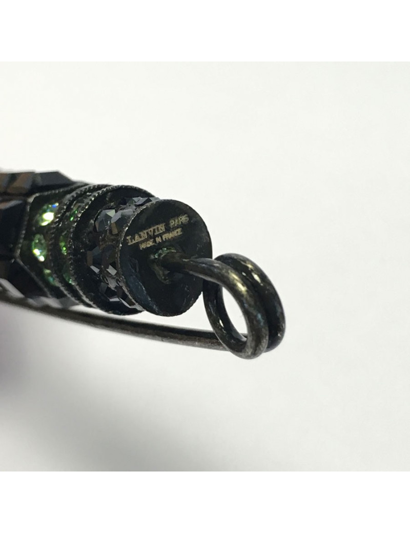 LANVIN multicolor rhinestones pin brooch