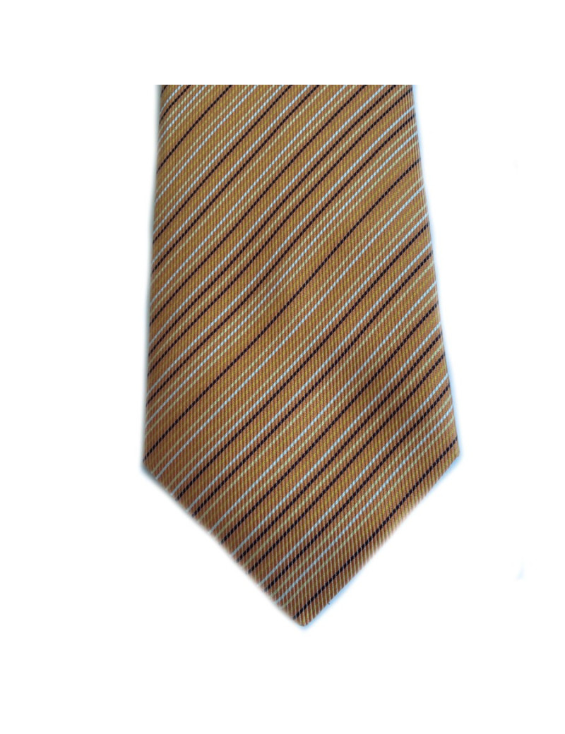 Tie HERMES silk scarf orange striped