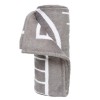 Gray and white CHANEL beach towel