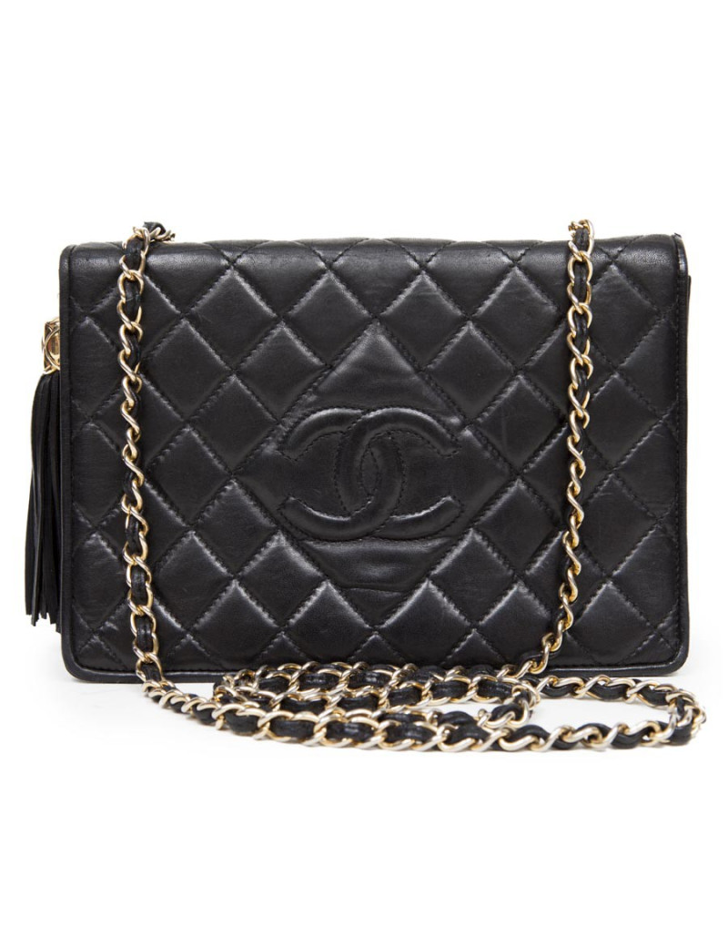 CHANEL black lamb Vintage leather bag