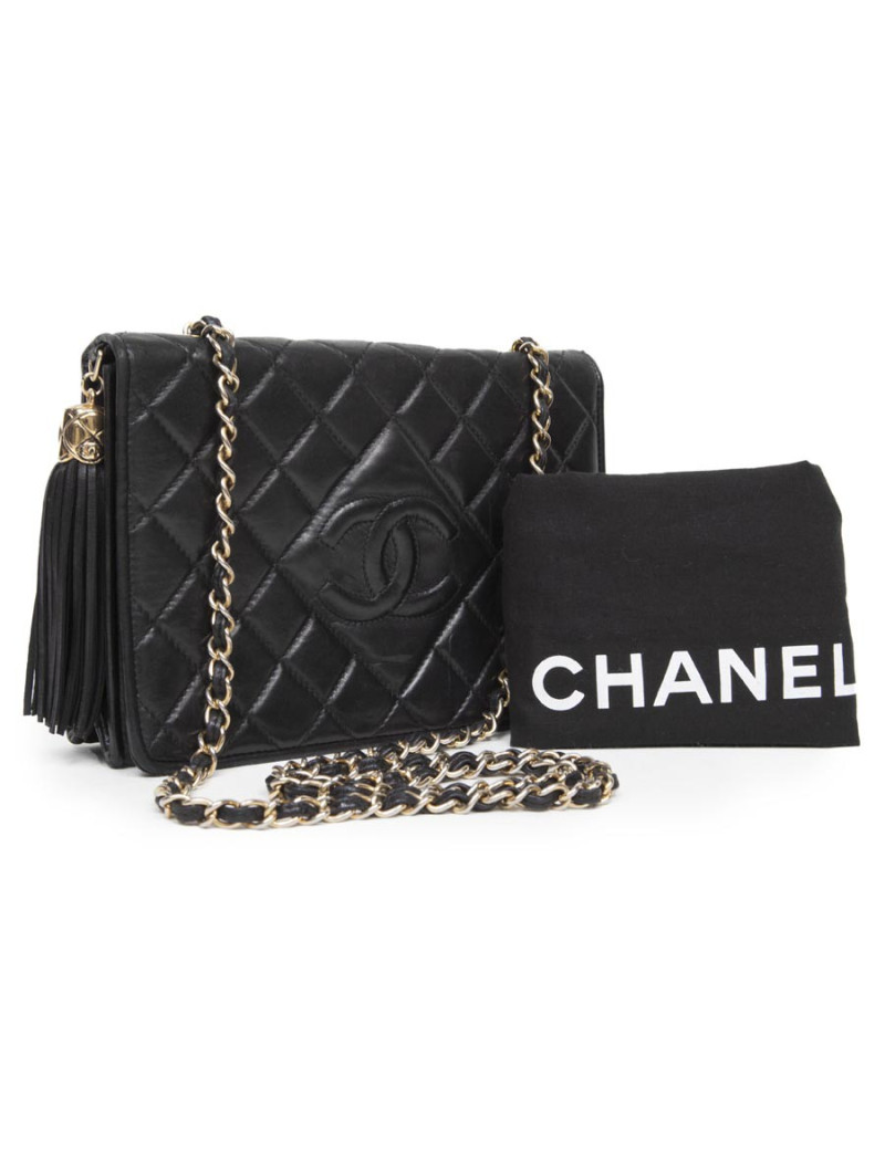CHANEL black lamb Vintage leather bag