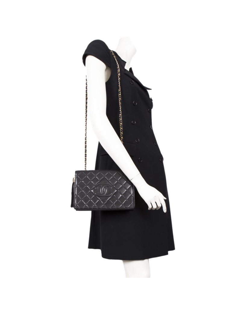 CHANEL black lamb Vintage leather bag