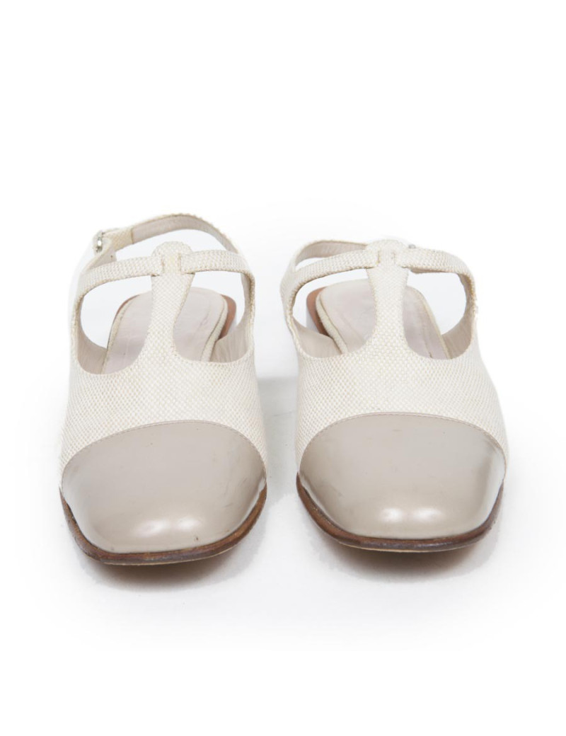 Ballet flats CHANEL T 38.5 canvas and leather