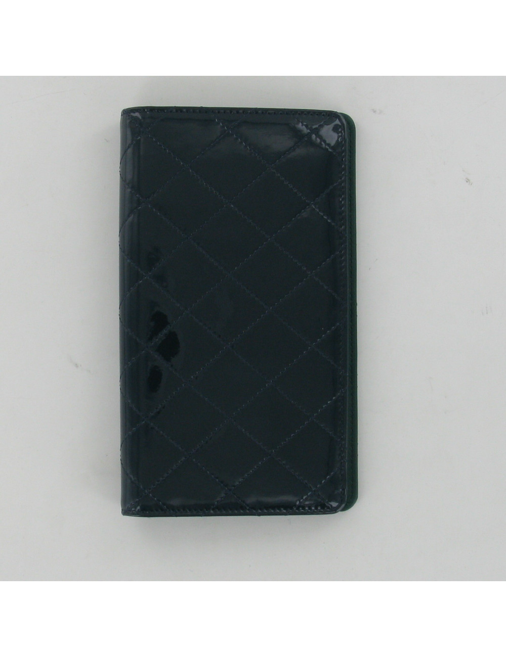 Portefeuille cuir verni vert CHANEL
