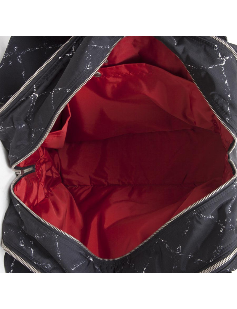 CHANEL black monogram canvas weekend bag