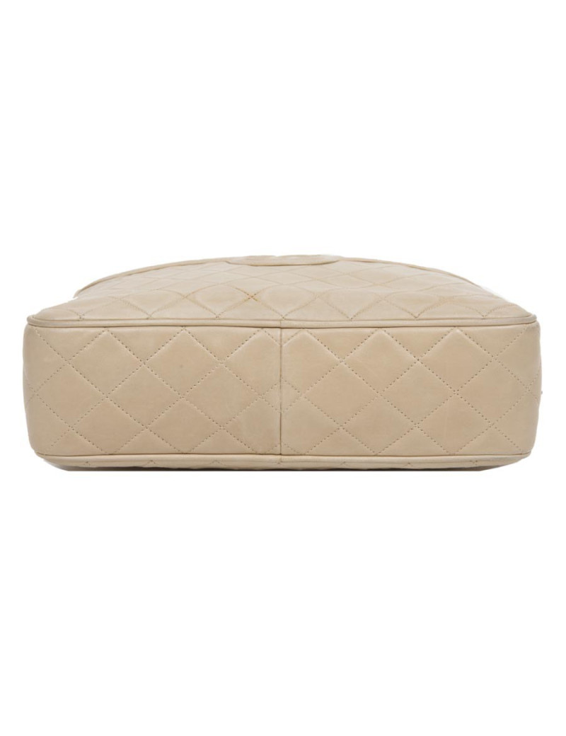 Sac CHANEL cuir d'agneau beige