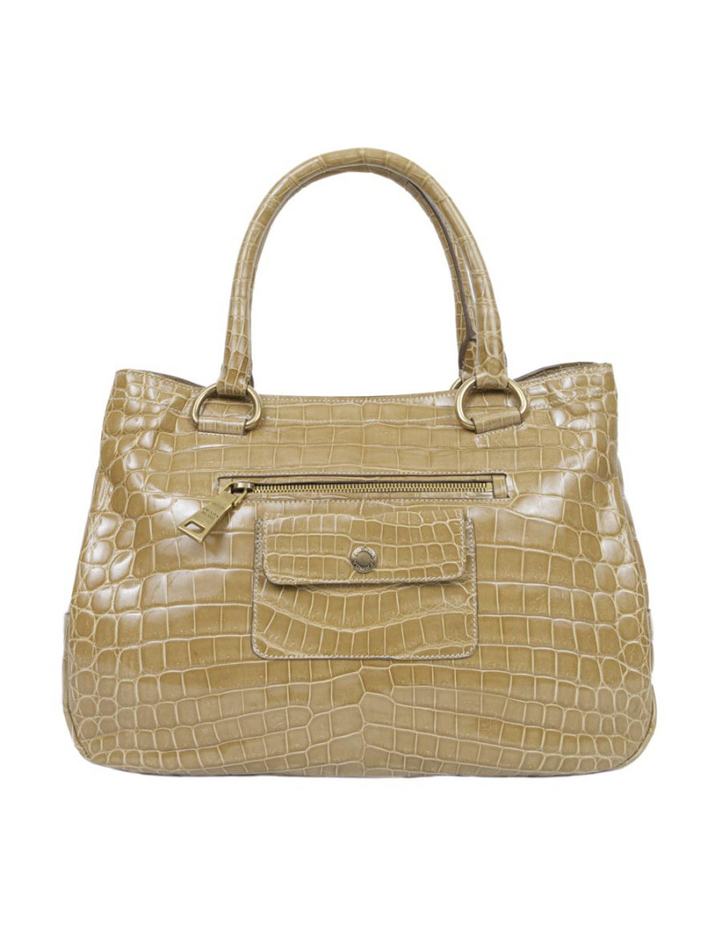 Sac cabas PRADA en crocodile gold