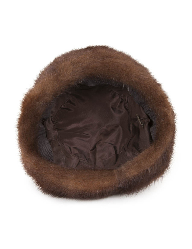 Chapeau en vison marron