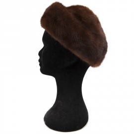 Brown mink Hat