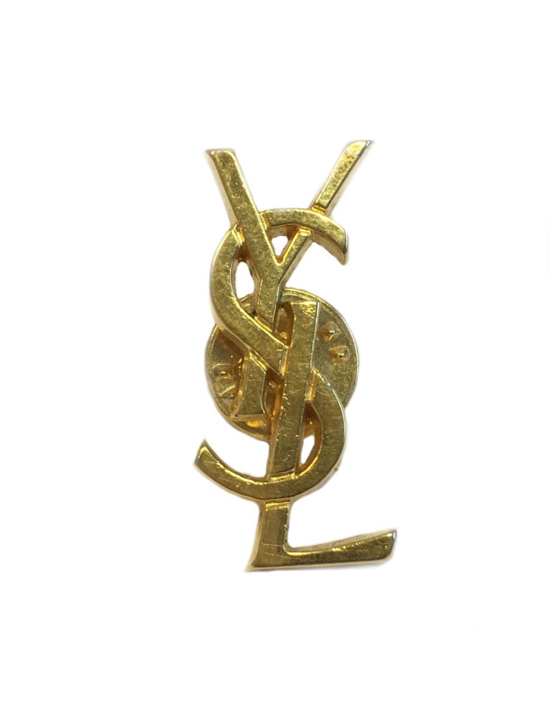 Pin's YSL en métal doré
