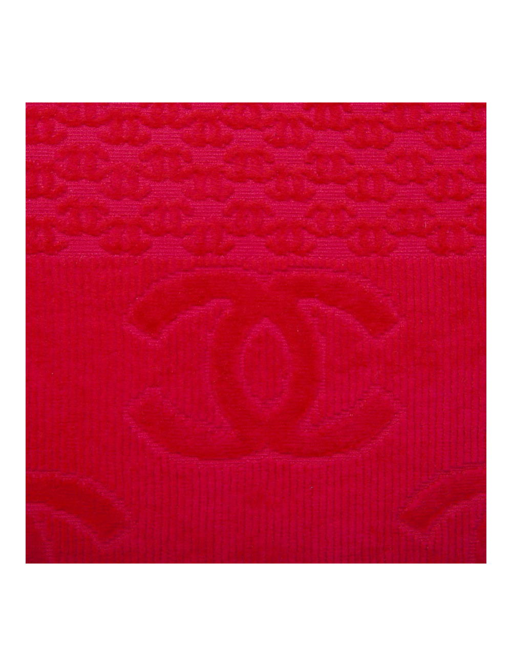 CHANEL beach bag and towel sponge fushia