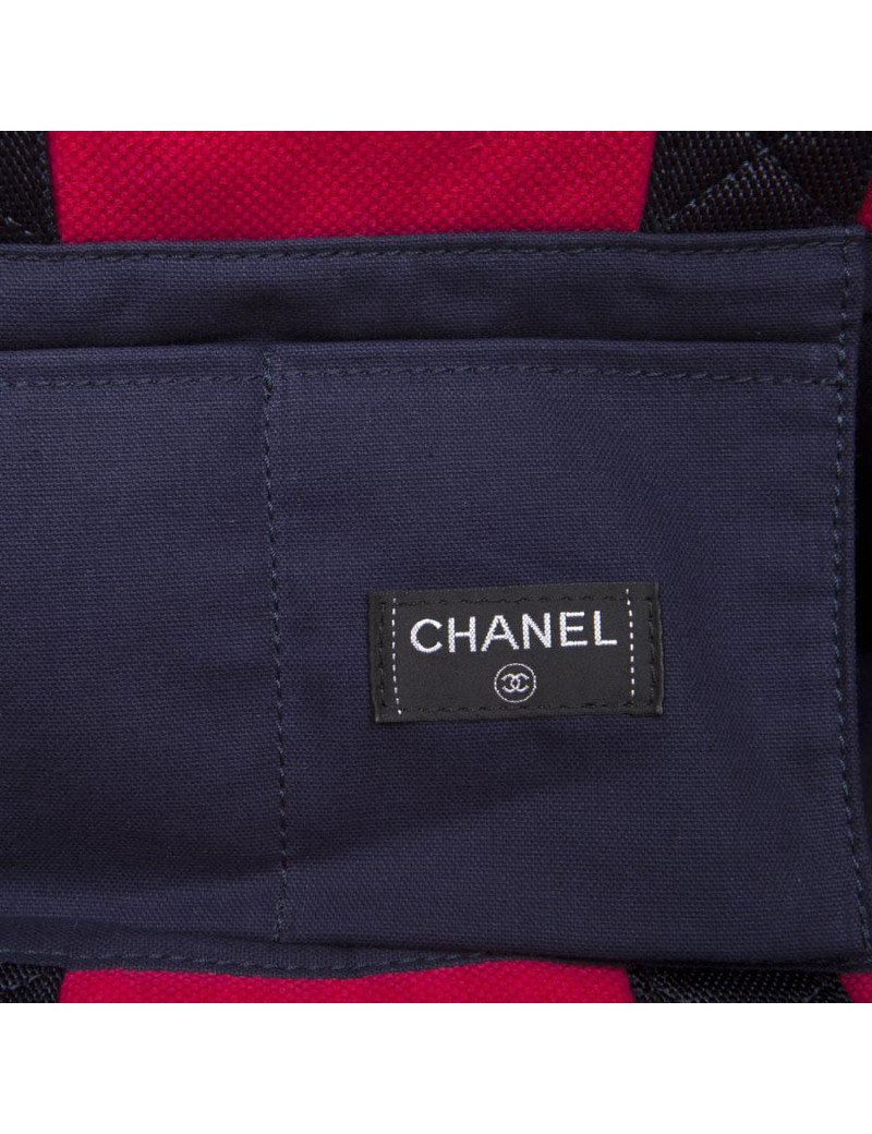 CHANEL beach bag and towel sponge fushia