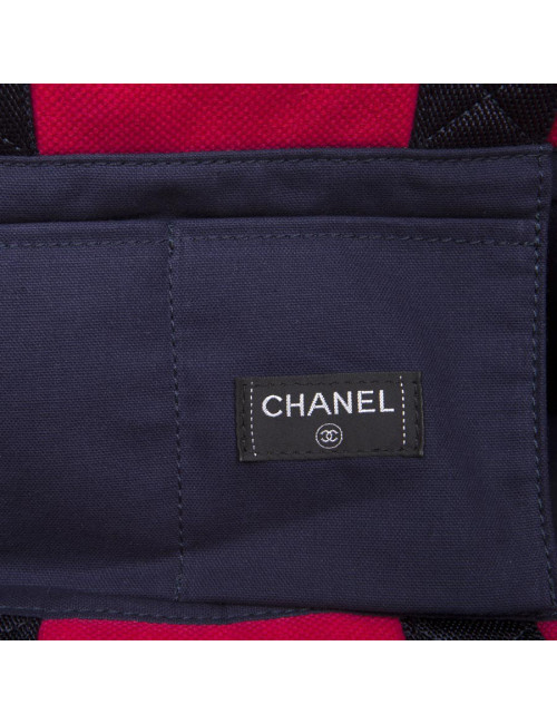 CHANEL beach bag and towel sponge fushia