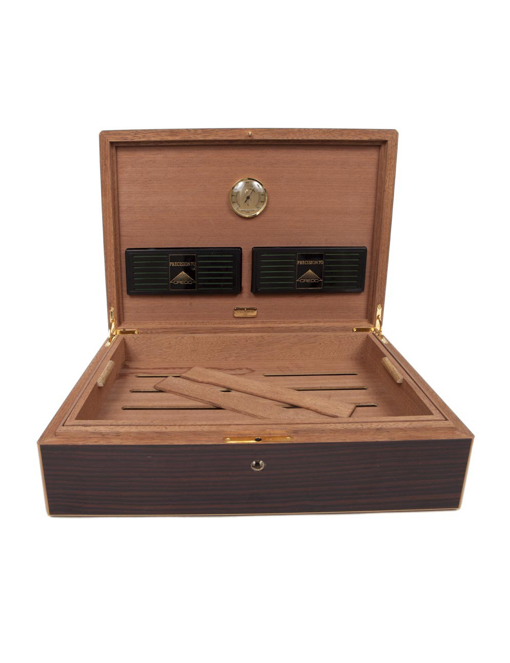 LOUIS VUITTON cigar case in mahogany finish wood ebony