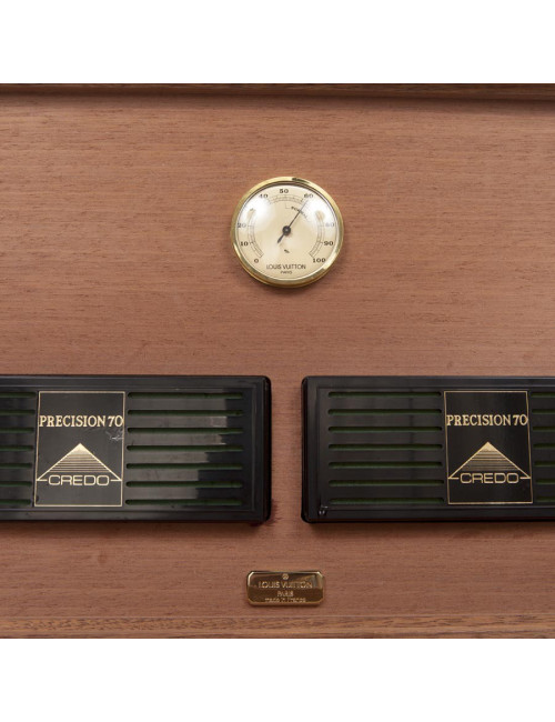 LOUIS VUITTON cigar case in mahogany finish wood ebony