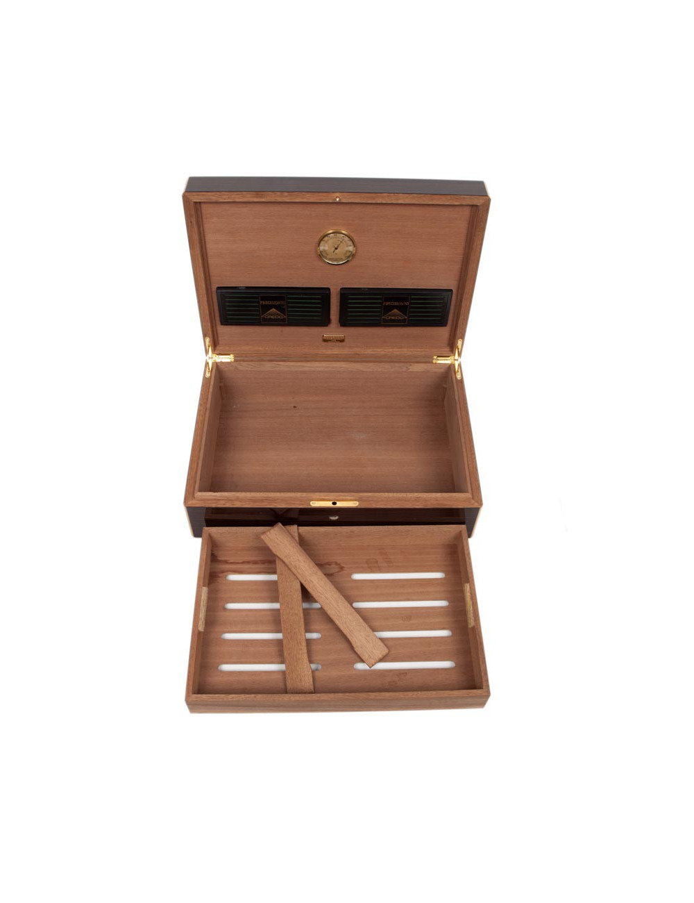 LOUIS VUITTON cigar case in mahogany finish wood ebony