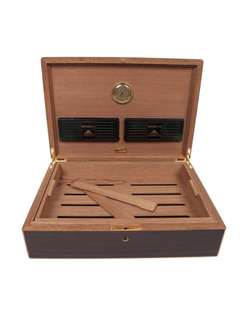 LOUIS VUITTON cigar case in mahogany finish wood ebony