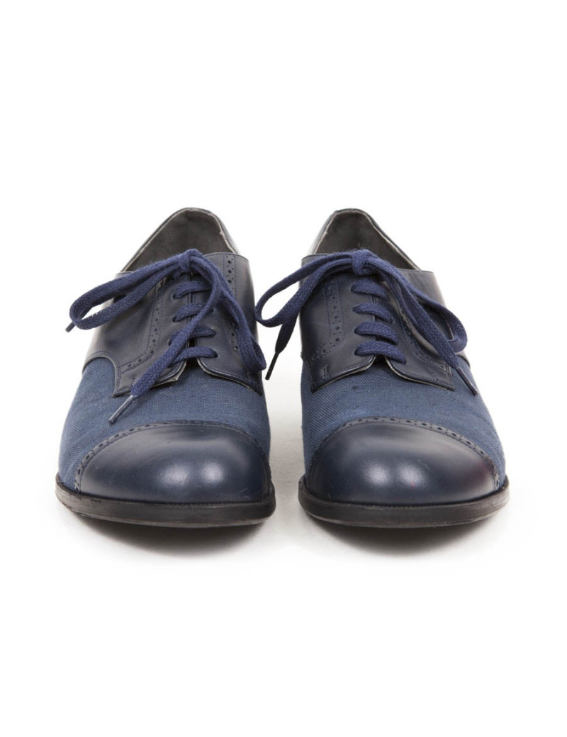 Moccasins ANATOMICA T 6 (t 37 EU) Navy blue leather and canvas