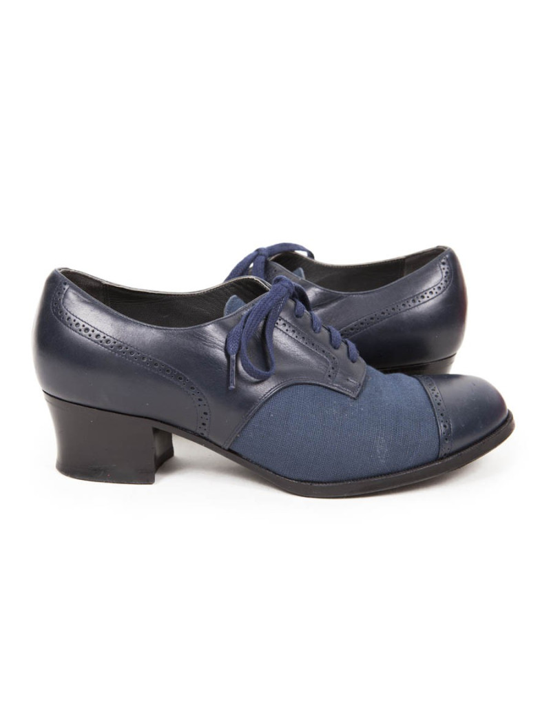 Moccasins ANATOMICA T 6 (t 37 EU) Navy blue leather and canvas