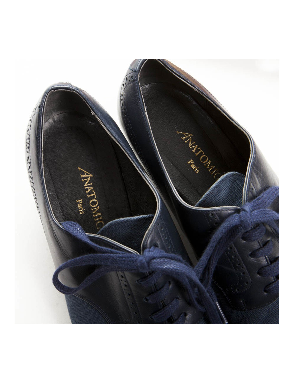 Moccasins ANATOMICA T 6 (t 37 EU) Navy blue leather and canvas